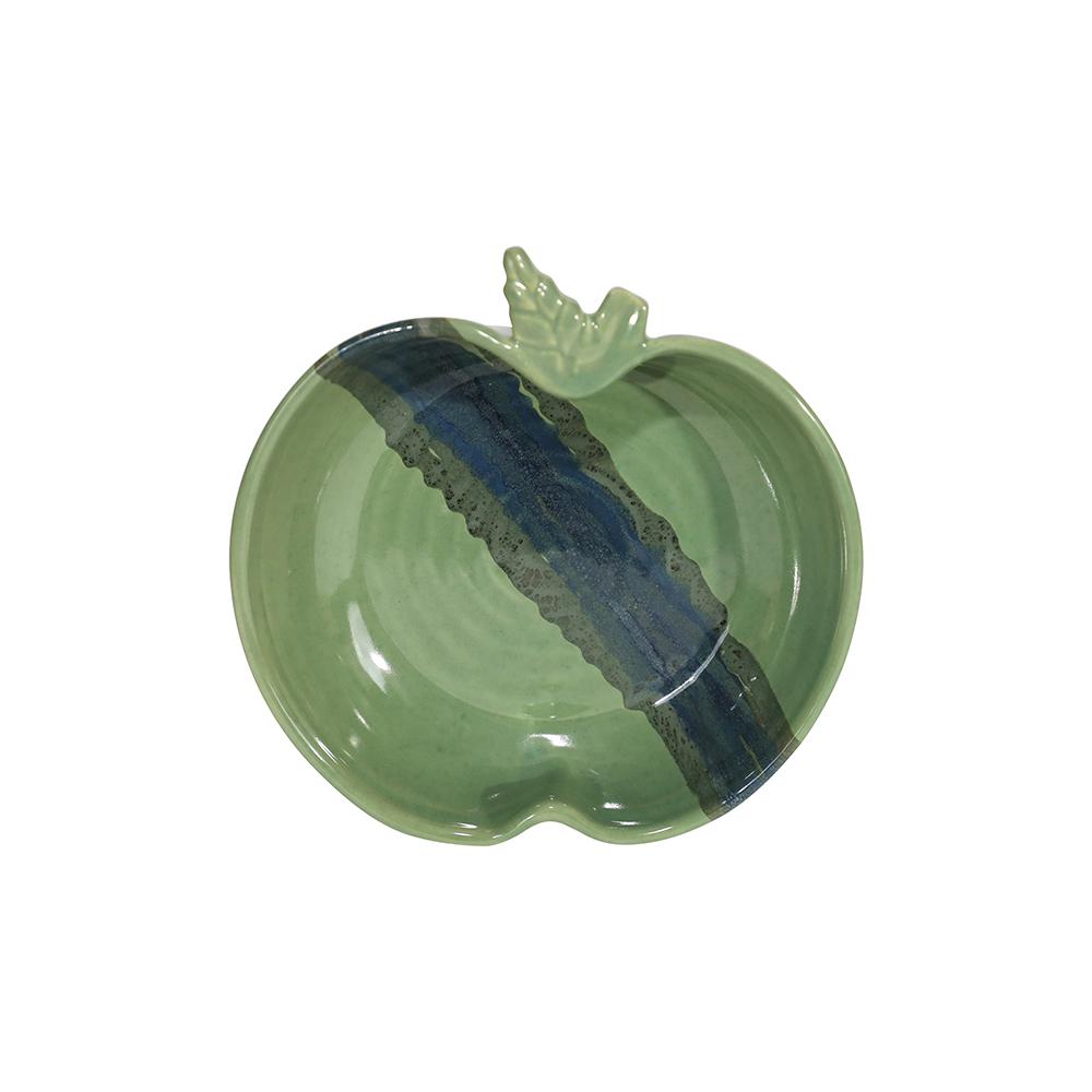 Green Handmade Apple Torte Baking Dish