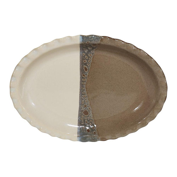 Handmade Ceramic Oval Platter - clayinmotion