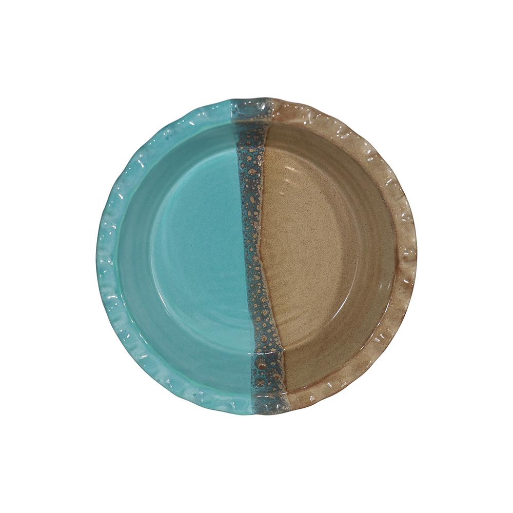 Misty Green Handmade Ceramic Pie Dish
